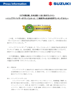 スズキ歴史館、日本全国 11 位に初のランクイン ～トリップアドバイザー