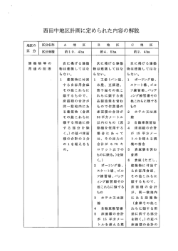 西田中地区計画に定められた内容の解説