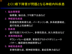 とくに嚥下障害が問題となる神経内科疾患