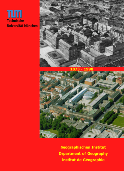 Festschrift  - Department f&uuml;r Geographie