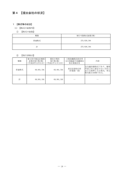 第4 【提出会社の状況】