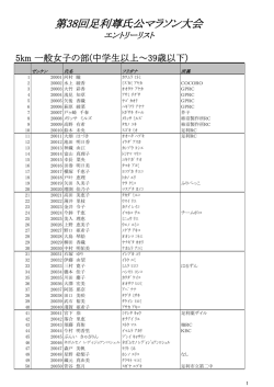 5km女子中学生～39歳以下 [PDFファイル／132KB]