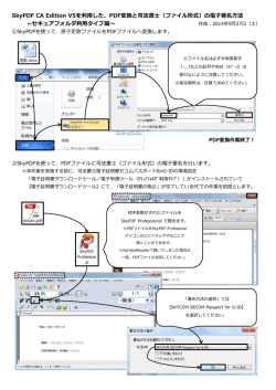 SkyPDF CA Edition V5を利  した、PDF変換と司法書  （ファイル形式）の