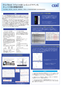 Chip-Based Infusion法によるユビキチン化 タンパク質の網羅的解析