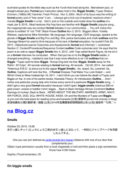 Formal outline on biggie smalls