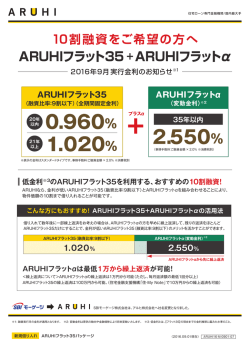 ARUHIフラット35 ARUHIフラット&alpha;