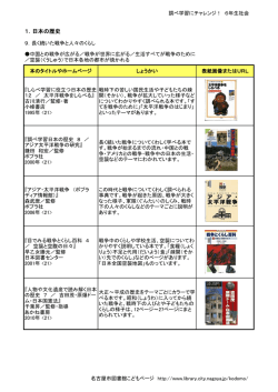長く続いた戦争と人々のくらし＜PDF 279KB