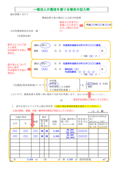 一般法人が農地を借りる場合の記入例