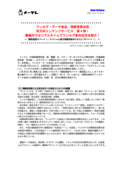 ワンセグ・データ放送 視聴者参加型 双方向コンテンツサービス