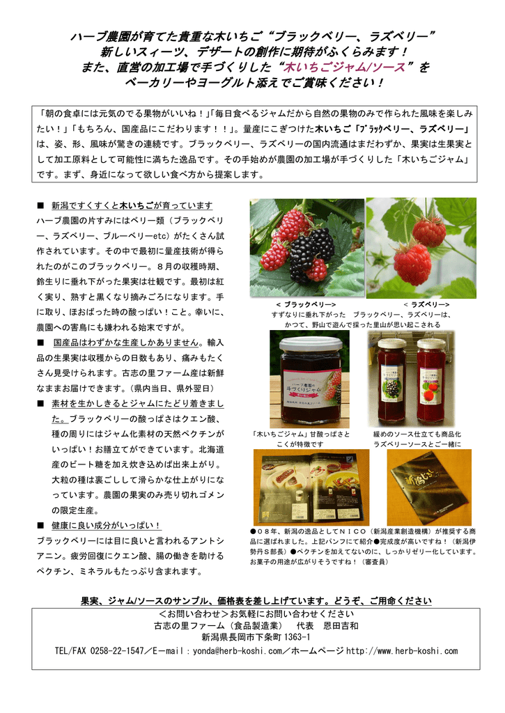 ハーブ農園が育てた貴重な木いちご ブラックベリー ラズベリー 新しい