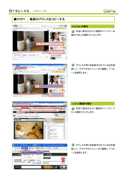 動画を表示する ［1/3 ページ］ STEP1 ： 動画のアドレスをコピーする
