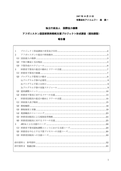 業務報告書 - IMG：国際開発＆途上国ビジネスコンサルティング
