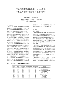 中心視野障害のあるロービジョンと それ以外のロービジョンは違うか？