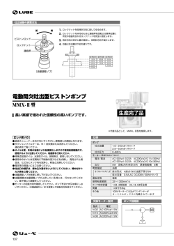 電動間欠吐出型ピストンポンプ