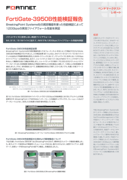 FortiGate-3950B性能検証報告