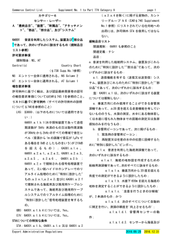 Commerce Control List Supplement No. 1 to Part 774 - So-net