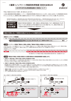 ＜重要＞ノンフリート等級別料率制度改定
