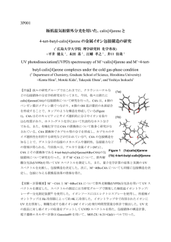 3P001 極低温気相紫外分光を用いた、calix[4]arene と 4