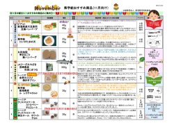 県学給おすすめ商品（11月向け）