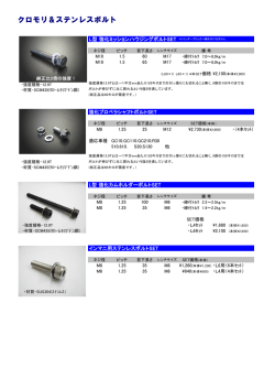 クロモリ＆ステンレスボルト