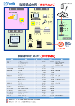 機器概算お  積り(参考価格)