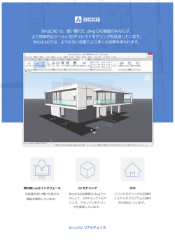 BricsCAD は、使い慣れた .dwg CAD機能のみならず、 より効率的な