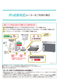 IPv6非対応ルーターをご利用の場合