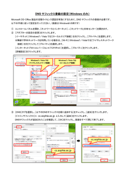 DNS サフィックス登録の設定（Windows のみ）
