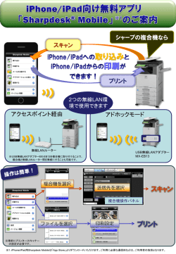 iPhon/iPad向け専用アプリ Sharpdesk&reg; Mobleのご案内