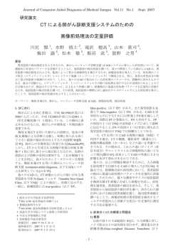 CT による肺がん診断支援システムのための 画像前処理法の定量評価