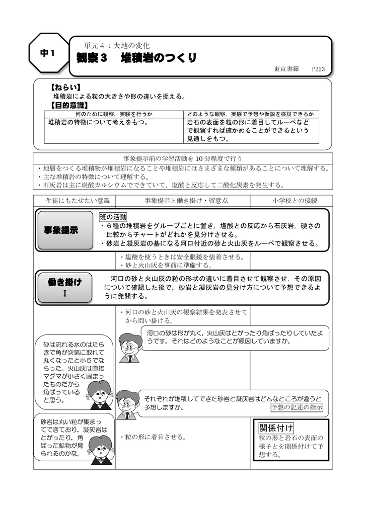観察3 堆積岩のつくり
