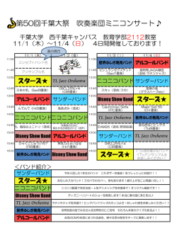第50回千葉大祭 吹奏楽団ミニコンサート
