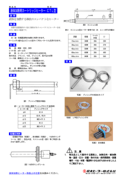 液体加熱用カートリッジヒーター CTL型