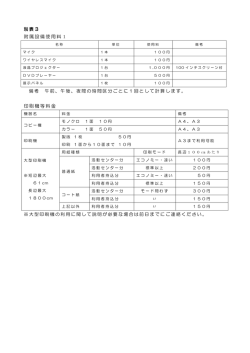 附属設備使用料1 印刷機等料金