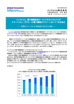 インフォコム、電子書籍配信サービス「めちゃコミック」が スマートフォン