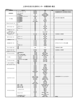 音響備品・機材リスト（大ホール） （PDF 22KB）