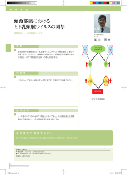 頭頚部癌における ヒト乳頭腫ウイルスの関与