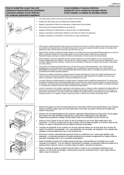 How to install the Lower tray unit Come installare il vassoio inferiore