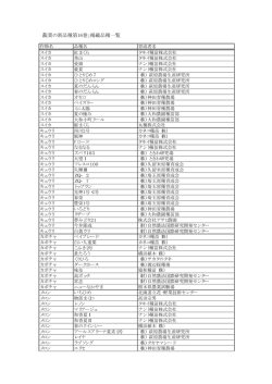 「蔬菜の新品種第16巻」掲載品種一覧