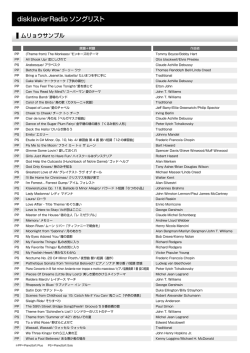 disklavier Raido Songlist