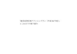 「経営改善計画アクションプラン（平成 24 年度）」 とこれまでの