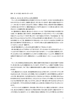 田中 洋 NY 日記 2003 年 4 月～12 月 2003．5．15～6．04 NY