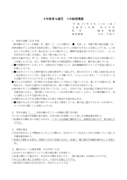 3年保育4歳児 うめ組指導案
