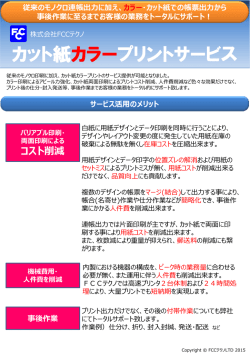 ｶﾗｰｶｯﾄ紙ﾌﾟﾘﾝﾄｻｰﾋﾞｽ (PDF形式 643KB)