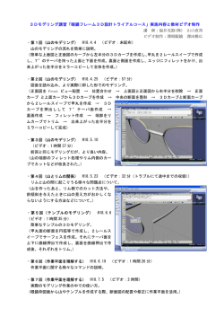 3Dモデリング講習「眼鏡フレーム3D設計トライアルコース」実施内容と