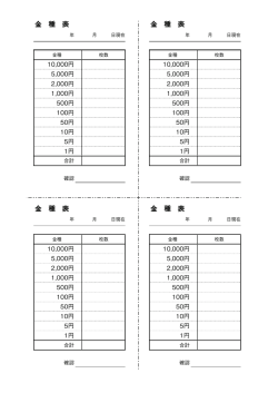 金 種 表 金 種 表 金 種 表 金 種 表
