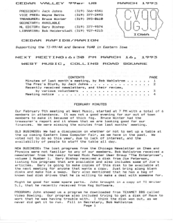 Page 1 VICE PRES Wayne Bett= (31?) 377ー2493 《 TREASURER