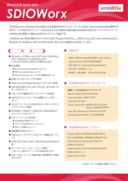 無線LAN対応 SDIOスタック 「SDIOWorx」