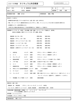 2015年度 カリキュラム科目概要