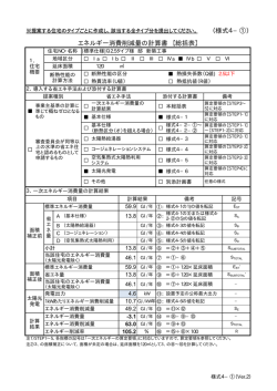 （様式4&minus;①） エネルギー消費削減量の計算書 【総括表】